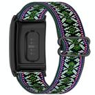 For WHOOP 4.0 Slide Buckle Nylon Elastic Braided Watch Band(Green  Purple) - 2