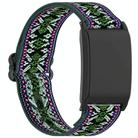 For WHOOP 4.0 Slide Buckle Nylon Elastic Braided Watch Band(Green  Purple) - 3