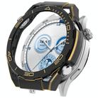 For Huawei Watch GT 5 46mm Change to Watch Ultimate Design PC Hollow Watch Protective Case(Black Gold) - 1