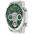 For Huawei Watch GT 4 46mm Change to Watch Ultimate Design PC Hollow Watch Protective Case(White Green) - 2