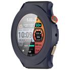 For Amazfit Cheetah Round Tempered Film Integrated PC Watch Protective Case(Ink Blue) - 2