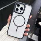 For iPhone 15 Pro Max Chocolate Transparent MagSafe Shockproof Phone Case(Black) - 1