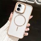 For iPhone 16 Chocolate Transparent MagSafe Shockproof Phone Case(Desert Gold) - 1