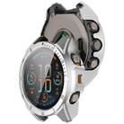For Garmin Tactix 8 AMOLED 47mm Tempered Film Integrated PC Watch Protective Case(Silver Black) - 3