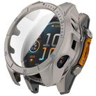 For Garmin Tactix 8 AMOLED 47mm Tempered Film Integrated PC Watch Protective Case(Titanium Blue) - 1