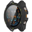 For Garmin Tactix 8 AMOLED 51mm Tempered Film Integrated PC Watch Protective Case(Black Green) - 2