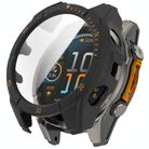 For Garmin Tactix 8 AMOLED 51mm Tempered Film Integrated PC Watch Protective Case(Black Orange) - 1