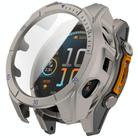 For Garmin Tactix 8 Solar 51mm Tempered Film Integrated PC Watch Protective Case(Titanium Blue) - 1