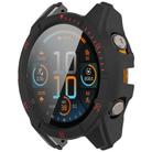 For Garmin Tactix 8 Solar 51mm Tempered Film Integrated PC Watch Protective Case(Black Red) - 2