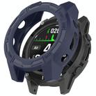 For Garmin Descent G2 Hollow Armor TPU Half Coverage Protective Watch Case(Midnight Blue) - 1