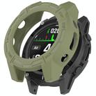 For Garmin Descent G2 Hollow Armor TPU Half Coverage Protective Watch Case(Green) - 1