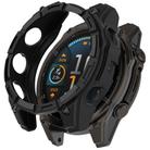 For Garmin Tactix 8 AMOLED 51mm Hollow Armor TPU Half Coverage Watch Protective Case(Black) - 1