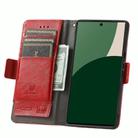 For Fujitsu Arrows We2 / F-52E CaseNeo Splicing Dual Magnetic Buckle Leather Phone Case(Red) - 3