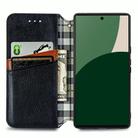 For Fujitsu Arrows We2 Plus / F-51E Cubic Grid Pressed Magnetic Leather Phone Case(Black) - 3