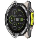For Garmin Fenix 8 MIP 47mm Stainless Steel Metal Watch Protective Ring(Compete Speed Black White) - 2