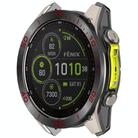 For Garmin Fenix 8 MIP 47mm Stainless Steel Metal Watch Protective Ring(Time Zone Black Red) - 2