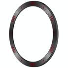 For Garmin Fenix 8 MIP 47mm Stainless Steel Metal Watch Protective Ring(Time Zone Black Red) - 3