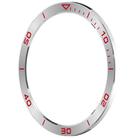 For Garmin Fenix 8 MIP 51mm Stainless Steel Metal Watch Protective Ring(Time Zone Silver Red) - 3
