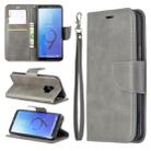 Retro Lambskin Texture Pure Color Horizontal Flip PU Leather Case for Galaxy S9, with Holder & Card Slots & Wallet & Lanyard(Grey) - 1