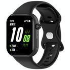 For Honor ROSSINI 2i Solid Color Butterfly Buckle Silicone Watch Band(Black) - 1