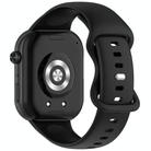 For Honor ROSSINI 2i Solid Color Butterfly Buckle Silicone Watch Band(Black) - 2