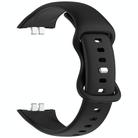 For Honor ROSSINI 2i Solid Color Butterfly Buckle Silicone Watch Band(Black) - 3