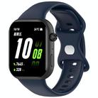 For Honor ROSSINI 2i Solid Color Butterfly Buckle Silicone Watch Band(Midnight Blue) - 1