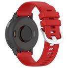 For Garmin Approach S50 20mm Liquid Glossy Silver Buckle Silicone Watch Band(Red) - 2