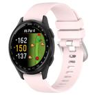 For Garmin Approach S50 20mm Liquid Glossy Silver Buckle Silicone Watch Band(Light Pink) - 1