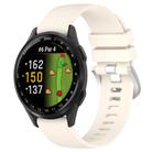 For Garmin Approach S50 20mm Liquid Glossy Silver Buckle Silicone Watch Band(Starlight) - 1