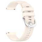 For Garmin Approach S50 20mm Liquid Glossy Silver Buckle Silicone Watch Band(Starlight) - 3