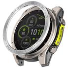 For Garmin Tactix 8 AMOLED 47mm Compete Speed Style Stainless Steel Metal Watch Protective Ring(Silver Gray) - 1