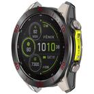 For Garmin Tactix 8 AMOLED 47mm Time Zone Style Stainless Steel Metal Watch Protective Ring(Black Red) - 2