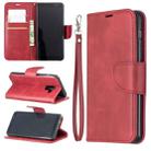 Retro Lambskin Texture Pure Color Horizontal Flip PU Leather Case for Galaxy A8 2018 & A530, with Holder & Card Slots & Wallet & Lanyard(Red) - 1