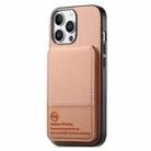 For iPhone 15 Pro Max Twill Fabric Leather Vertical Flip RFID Card Bag Phone Case(Pink) - 2