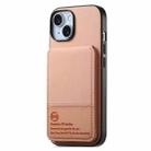 For iPhone 13 Twill Fabric Leather Vertical Flip RFID Card Bag Phone Case(Pink) - 2
