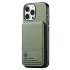 For iPhone 12 Pro Max Twill Fabric Leather Vertical Flip RFID Card Bag Phone Case(Green) - 2