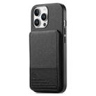 For iPhone 11 Pro Max Twill Fabric Leather Vertical Flip RFID Card Bag Phone Case(Black) - 2