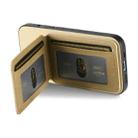 For Samsung Galaxy A25 5G Twill Fabric Leather Vertical Flip RFID Card Bag Phone Case(Khaki) - 3