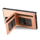 For Samsung Galaxy S23 Ultra 5G Twill Fabric Leather Vertical Flip RFID Card Bag Phone Case(Pink) - 3