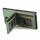 For Samsung Galaxy S23 Ultra 5G Twill Fabric Leather Vertical Flip RFID Card Bag Phone Case(Green) - 3