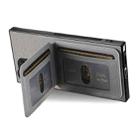 For Samsung Galaxy S23 Ultra 5G Twill Fabric Leather Vertical Flip RFID Card Bag Phone Case(Gray) - 3