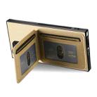 For Samsung Galaxy S23 Ultra 5G Twill Fabric Leather Vertical Flip RFID Card Bag Phone Case(Khaki) - 3