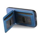 For Samsung Galaxy S23+ 5G Twill Fabric Leather Vertical Flip RFID Card Bag Phone Case(Blue) - 3