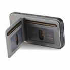 For Samsung Galaxy S22 5G Twill Fabric Leather Vertical Flip RFID Card Bag Phone Case(Gray) - 3