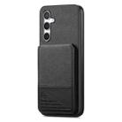 For Samsung Galaxy S22 5G Twill Fabric Leather Vertical Flip RFID Card Bag Phone Case(Black) - 2