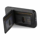 For Samsung Galaxy S22 5G Twill Fabric Leather Vertical Flip RFID Card Bag Phone Case(Black) - 3