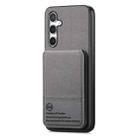 For Samsung Galaxy S21 5G Twill Fabric Leather Vertical Flip RFID Card Bag Phone Case(Gray) - 2