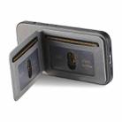 For Samsung Galaxy S21 5G Twill Fabric Leather Vertical Flip RFID Card Bag Phone Case(Gray) - 3