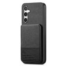 For Samsung Galaxy S21 5G Twill Fabric Leather Vertical Flip RFID Card Bag Phone Case(Black) - 2